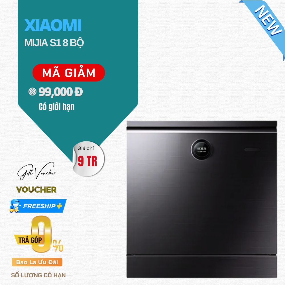 Máy Rửa Bát Xiaomi Mijia 8 Bộ Khử Trùng 99,9%, Kết Nối App