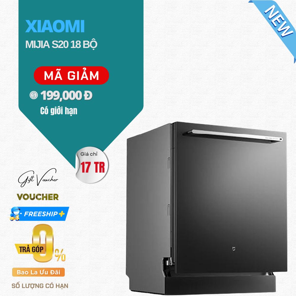 Máy Rửa Bát Xiaomi Mijia 18 Bộ S20 Rửa Lốc Xoáy - Nhận Diện Vết Bẩn