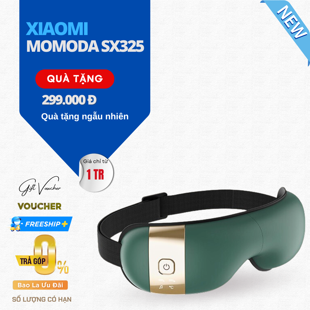 Máy Massage Mắt Xiaomi Momoda SX325 360 Độ Tích Hợp Nghe Nhạc Công Suất 5W - Hàng Nhập Khẩu