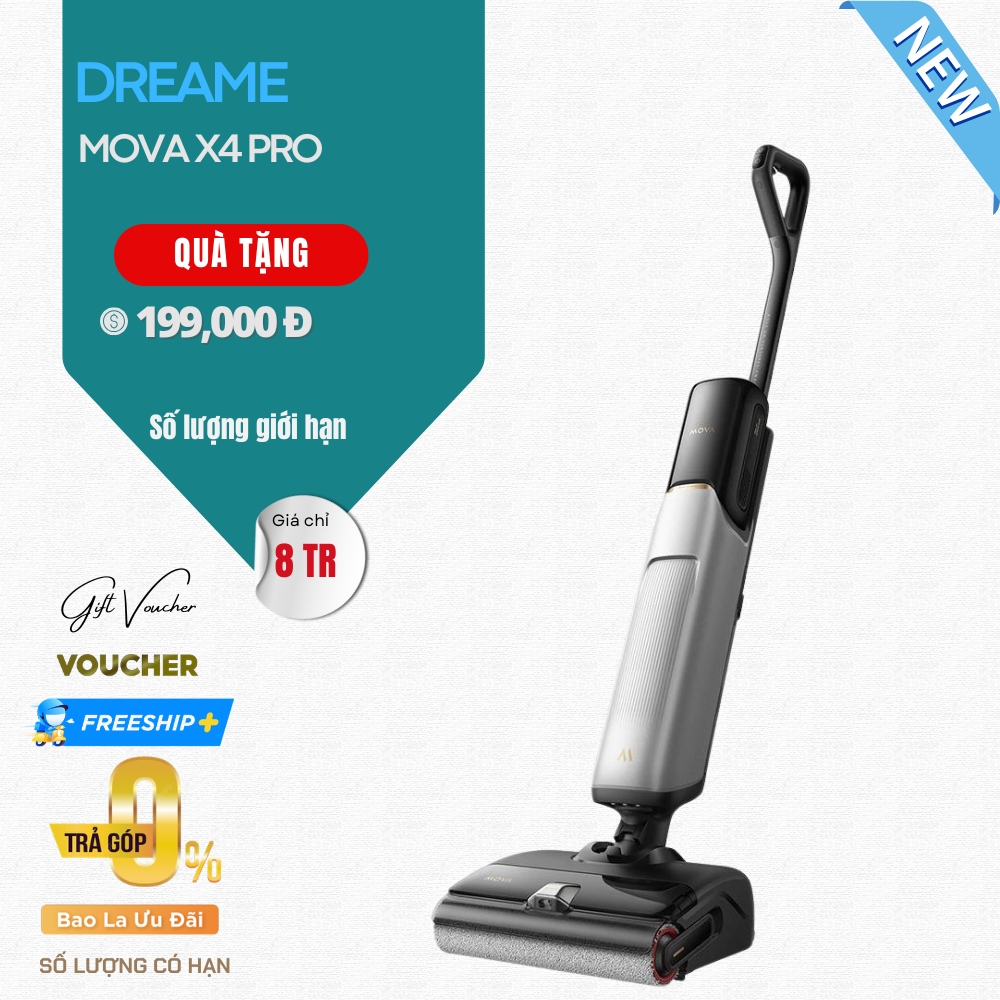 Máy Hút Bụi Lau Nhà Dreame Mova X4 Pro - Bản Quốc Tế