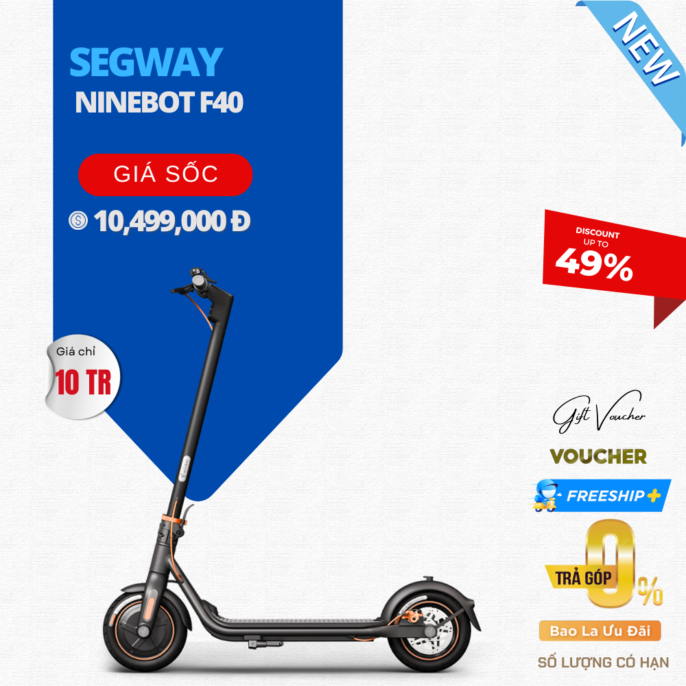 Xe Điện Scooter Segway Ninebot F40 Hàng Nhập Khẩu – Bảo Hành 12 Tháng