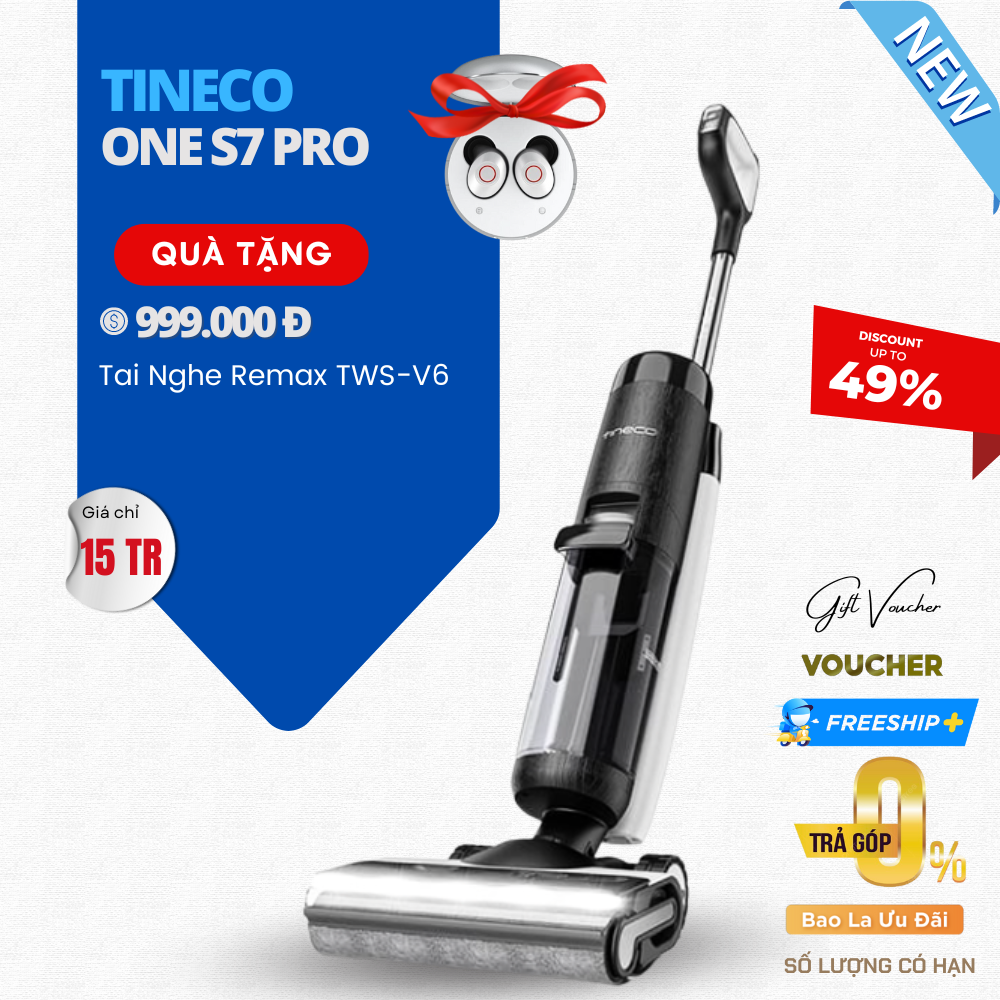 Tineco Floor One S7 Pro Lực Hút 15.000 Pa - Bản Quốc Tế