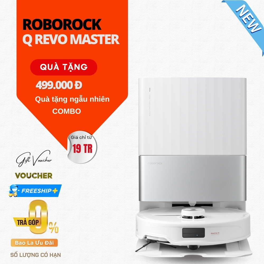 Robot Lau Nhà Roborock Q Revo Master - Hàng Chính Hãng