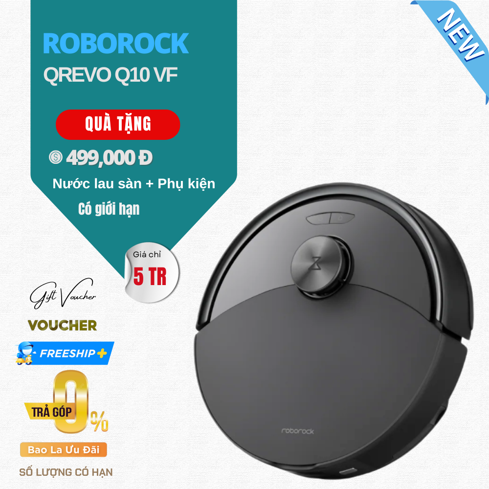 Robot Hút Bụi Lau Nhà Roborock Q10 VF - Bản Quốc Tế