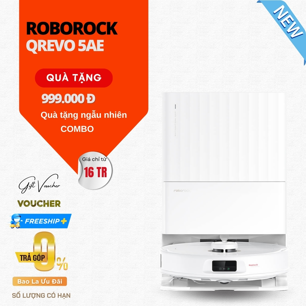 Robot Hút Bụi Lau Nhà Roborock Q Revo 5AE - Hàng Chính Hãng
