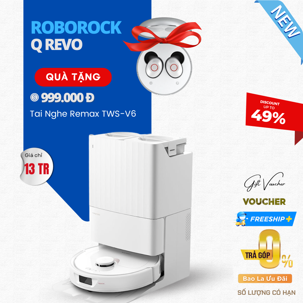 Robot Hút Bụi Lau Nhà Roborock Q Revo S - Hàng Chính Hãng