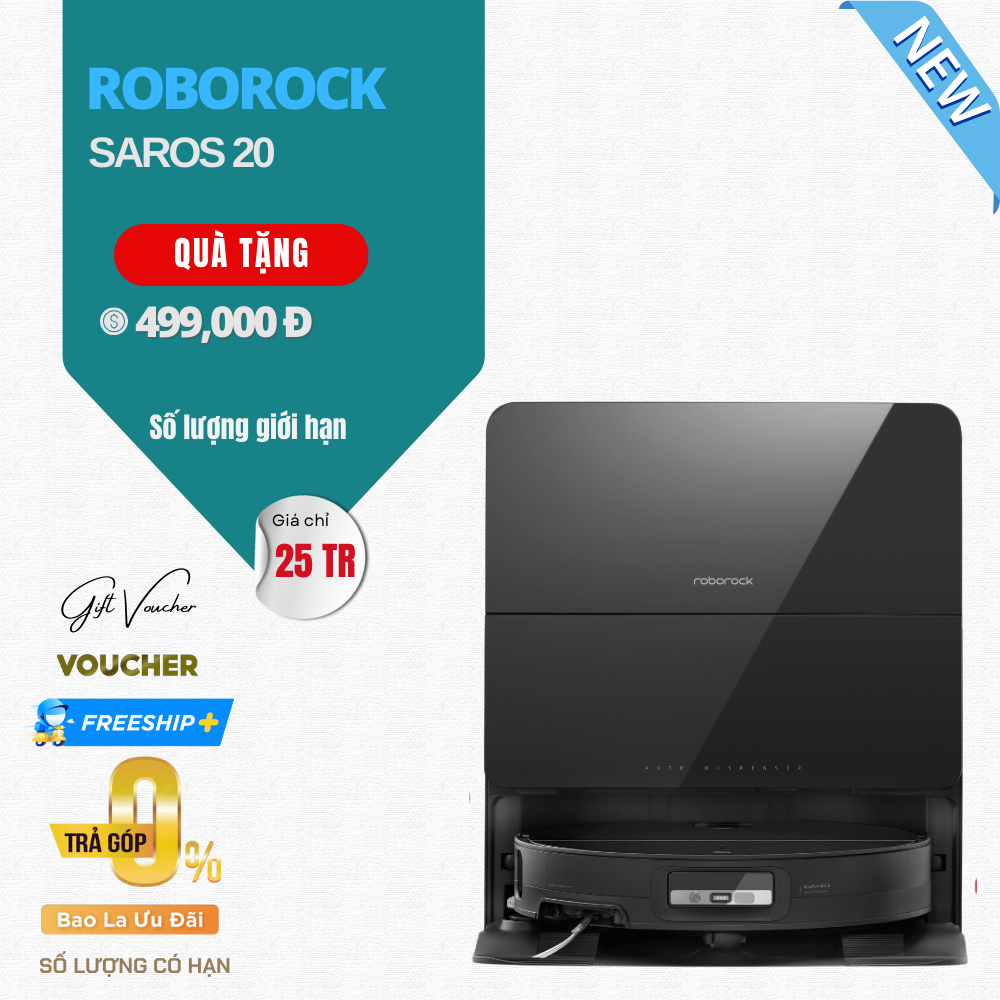 Robot Hút Bụi Lau Nhà Roborock Saros 20 – Bản Quốc Tế