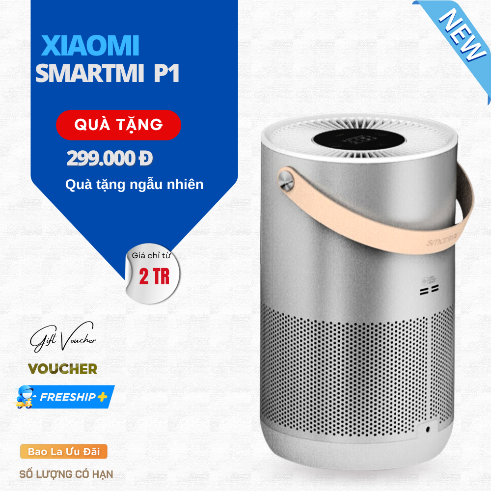 Máy Lọc Không Khí Xiaomi Smarmi Air Purifier P1 Tiêu Chuẩn Mỹ Làm Sạch Không Khí, Khử Mùi Hôi, Dị Ứng, Kết Nối App, Phù Hợp Diện Tích 30m2, Công Suất 30W - Hàng Chính Hãng