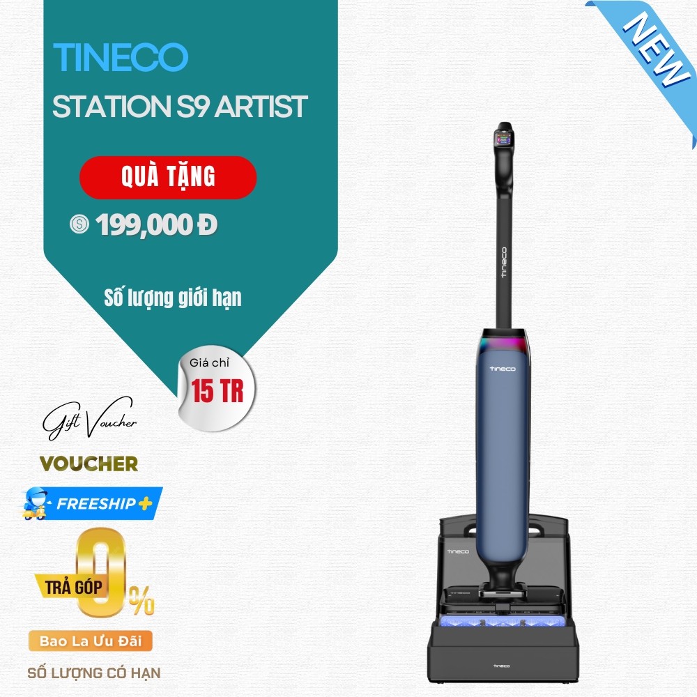 Máy Hút Bụi Lau Nhà Tineco Station S9 Artist  - Bản Quốc Tế