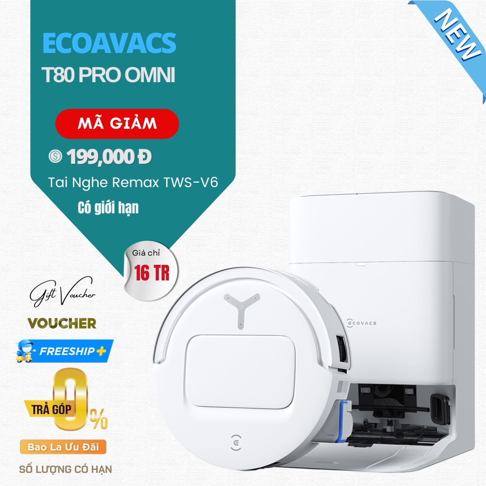 Robot Hút Bụi Lau Nhà Ecovacs Deebot T80 Omni - Bản Quốc Tế