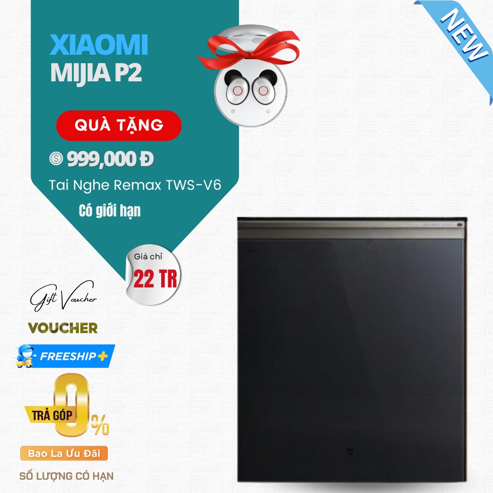 Máy Rửa Bát Xiaomi Mijia P2 16 Bộ Model 2024 - Khử Khuẩn Sấy Khô 115°C