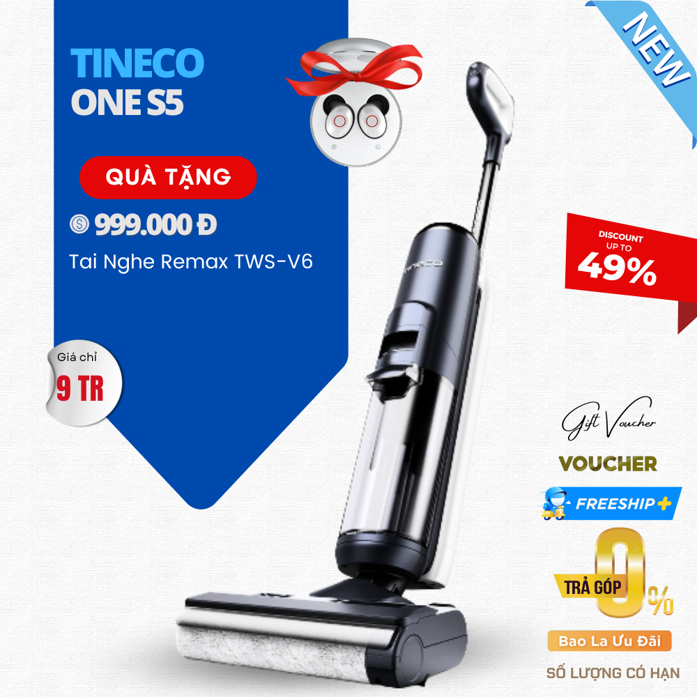 Tineco Floor One S5 Lực Hút 12.000 Pa - Bản Quốc Tế
