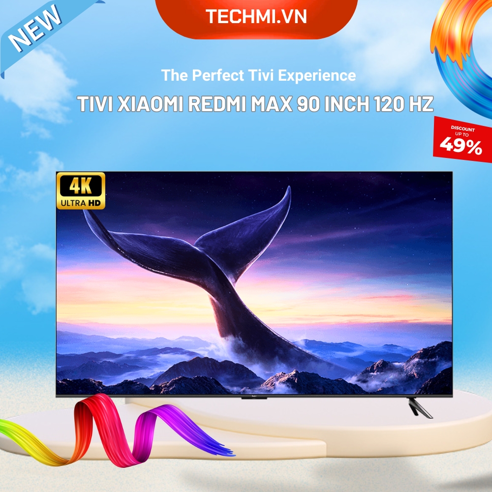 Tivi Xiaomi Redmi Max 90 Inch 4K/120Hz – 3GB/32GB - Công Nghệ MEMC, Bản 2025