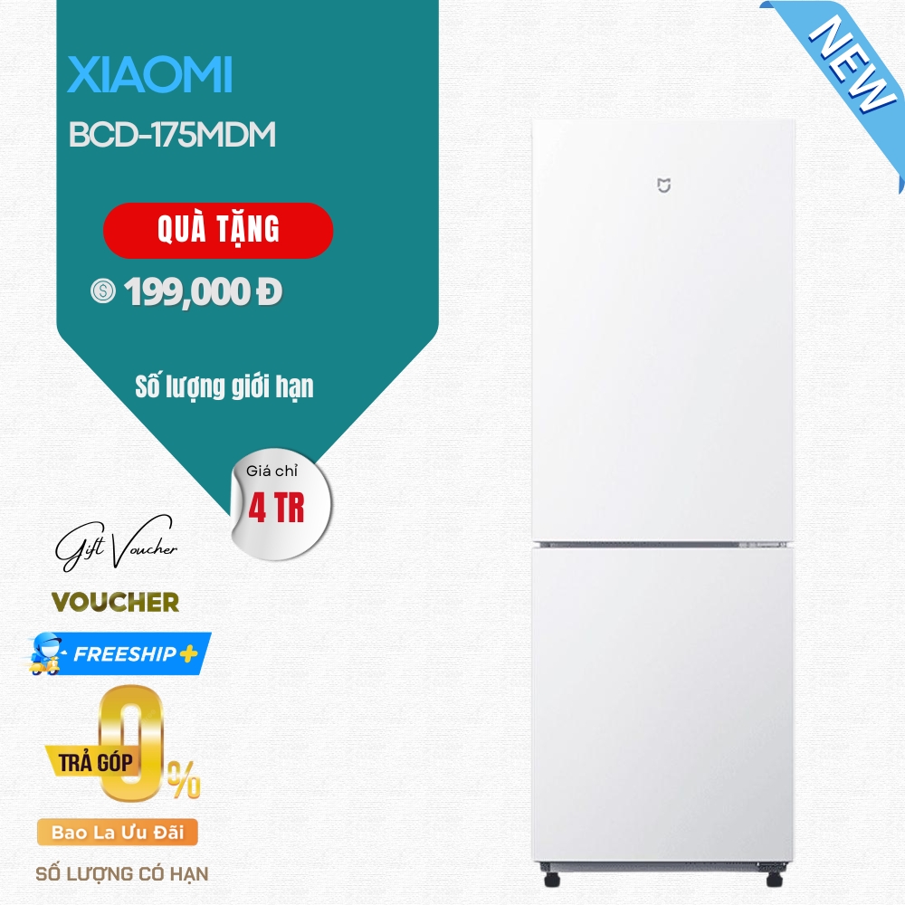 Tủ Lạnh Xiaomi Mijia 175L Cửa 2 Cánh Tiện Lợi Model 2026