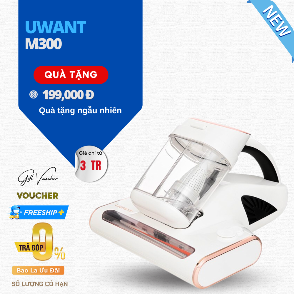 Máy Hút Bụi Đệm Giường Uwant M300 - Khử Khuẩn UV