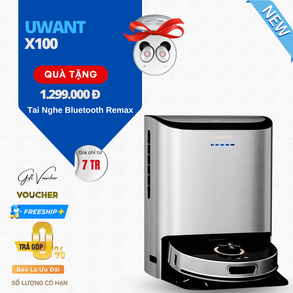 Robot Hút Bụi Lau Nhà Uwant U200 Pro - Bản Nhập Khẩu