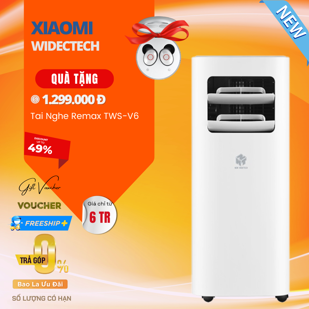 Máy Điều Hòa Di Động Xiaomi New Widetech - Làm Mát, Lọc Không Khí, Hút ẩm Kết Nối App Mihome - Hàng Nhập Khẩu