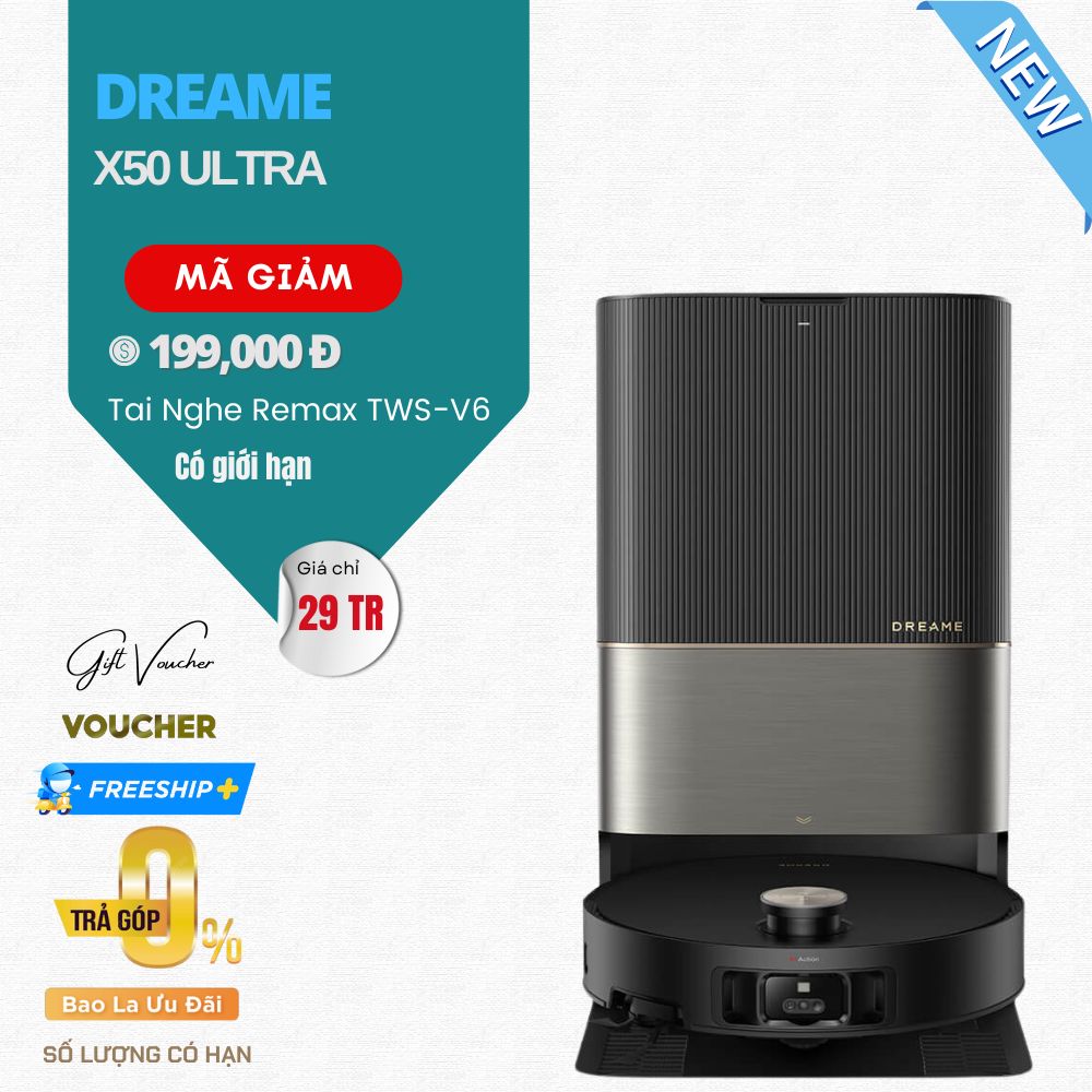 Robot Hút Bụi Lau Nhà Dreame X50 Ultra Lực 20.000 Pa - Bản Quốc Tế