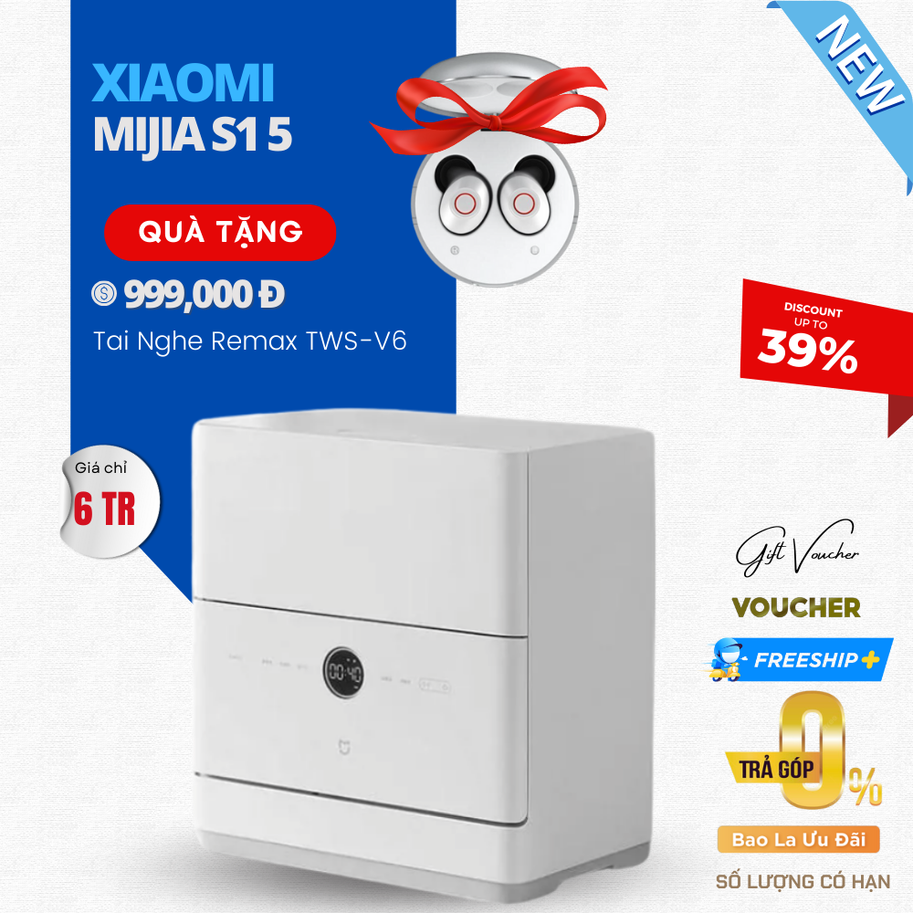 Máy Rửa Bát Xiaomi Mijia 5 Bộ S2 – Khử Trùng 99,9% Kết Nối App
