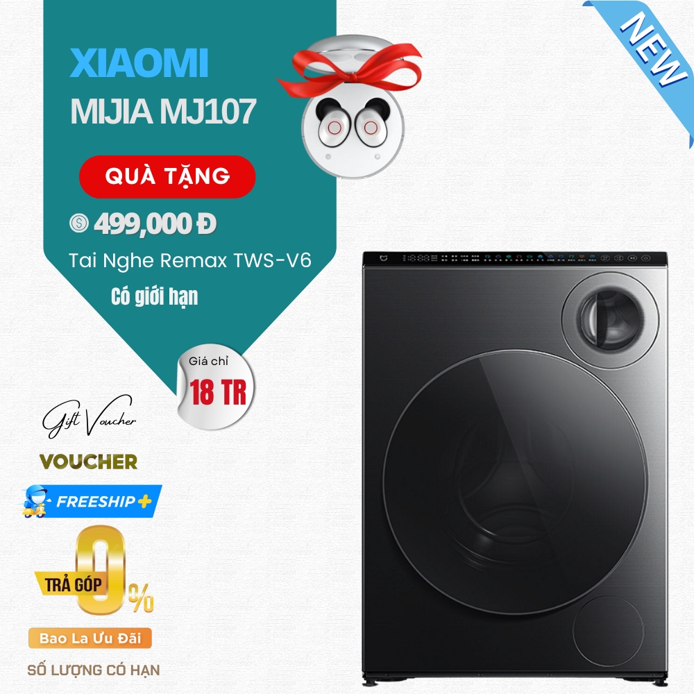 Máy Giặt Sấy Xiaomi Mijia MJ107 Cao Cấp - Giặt 10Kg, Sấy 7Kg