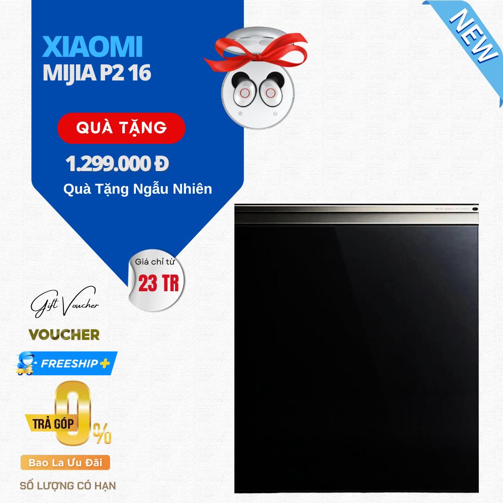 Máy Rửa Bát Xiaomi Mijia P2 16 Bộ Model 2024 - Khử Khuẩn Sấy Khô 115°C
