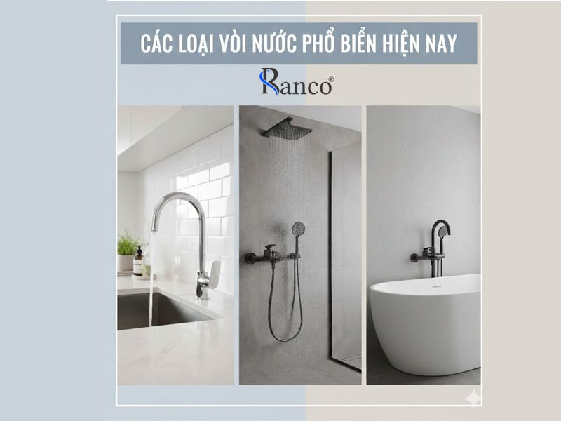 Các loại vòi nước phổ biến hiện nay: phân loại và kinh nghiệm chọn mua 2026