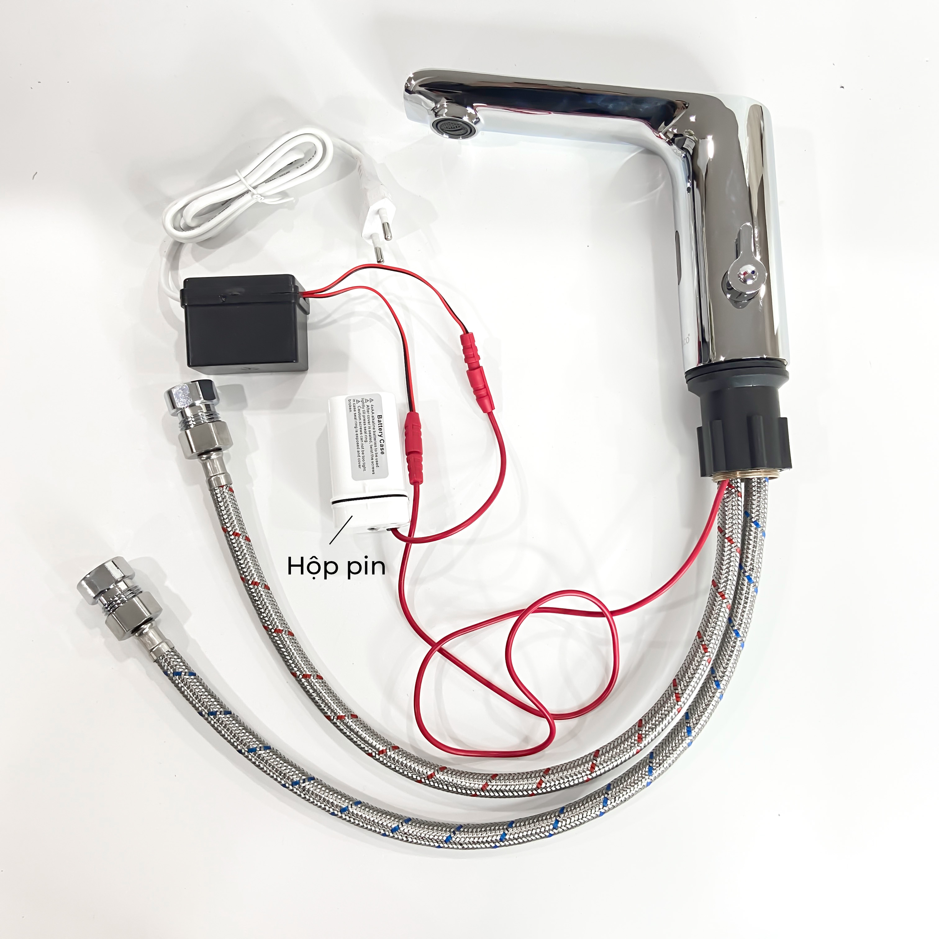 Bộ vòi chậu rửa tay cảm ứng nóng lạnh RC - 1205