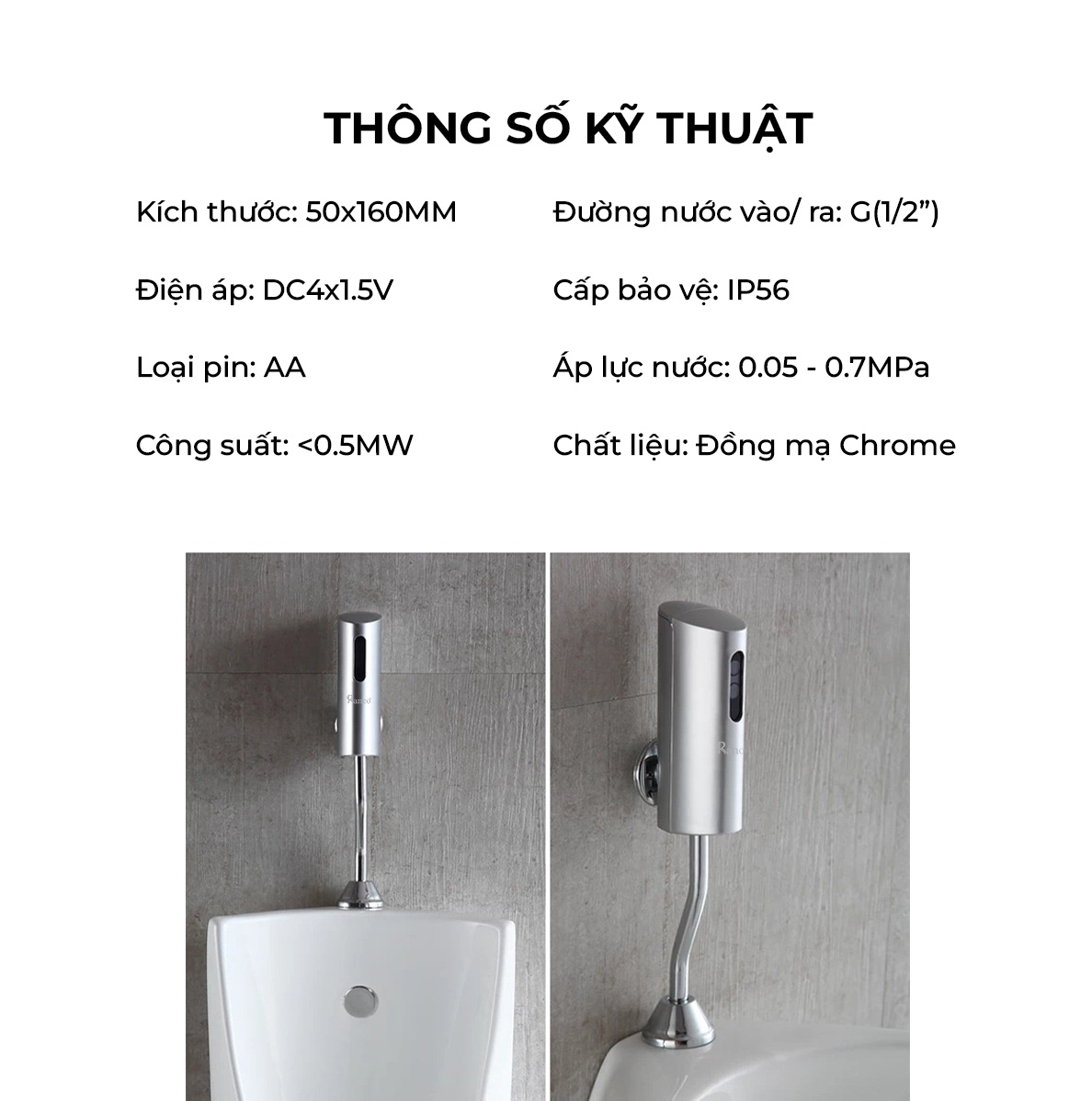 Van xả tiểu nam cảm ứng RC - 8407