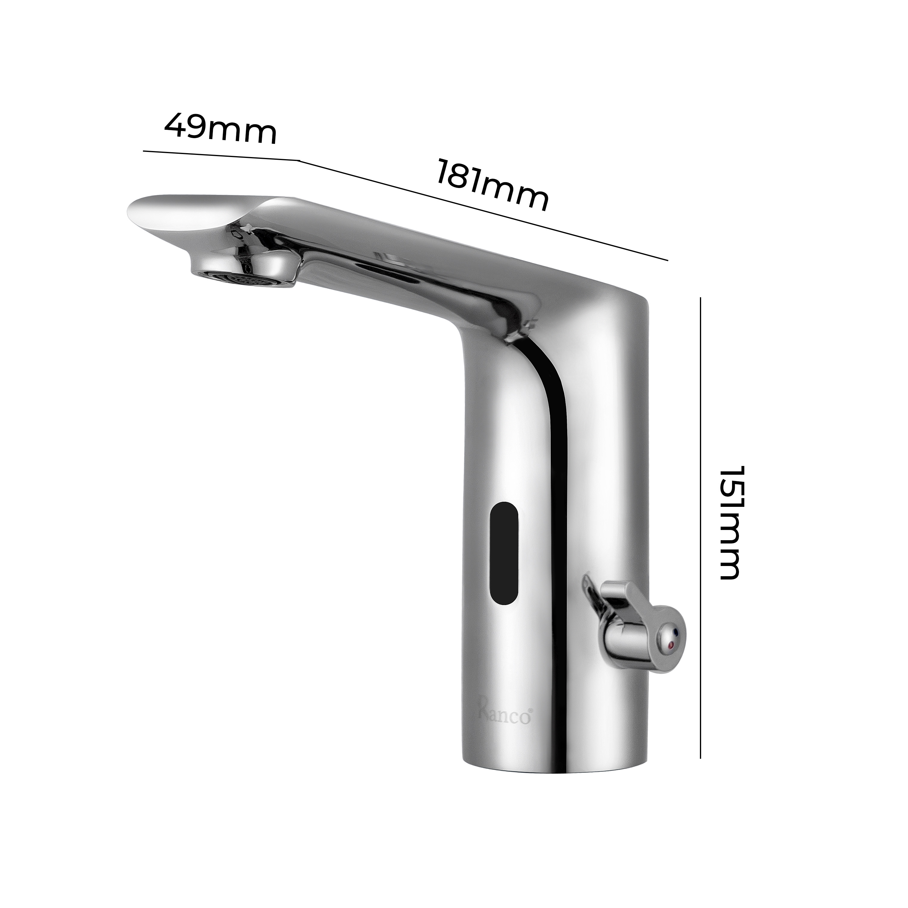 Bộ vòi chậu rửa tay cảm ứng nóng lạnh RC - 1205