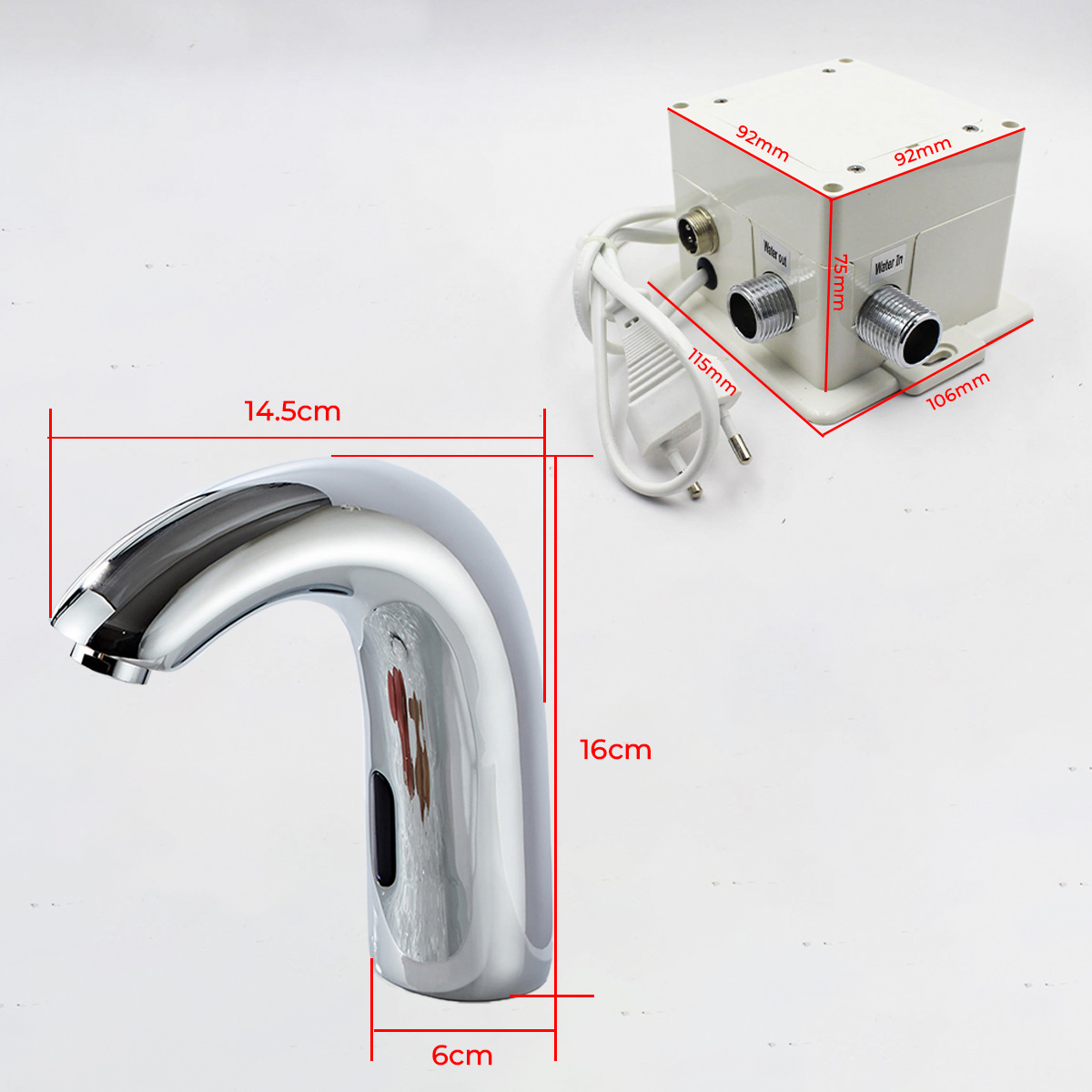 Bộ vòi rửa tay cảm ứng một đường lạnh RC - 8459