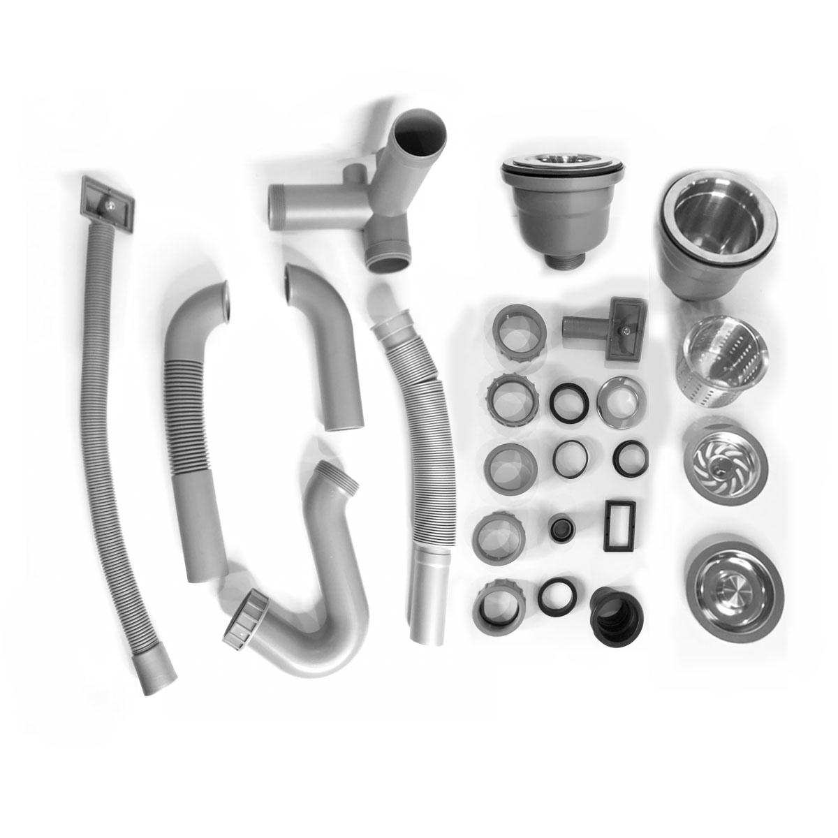 Xi phông ống xả chậu rửa chén bát 2 hố RC-251