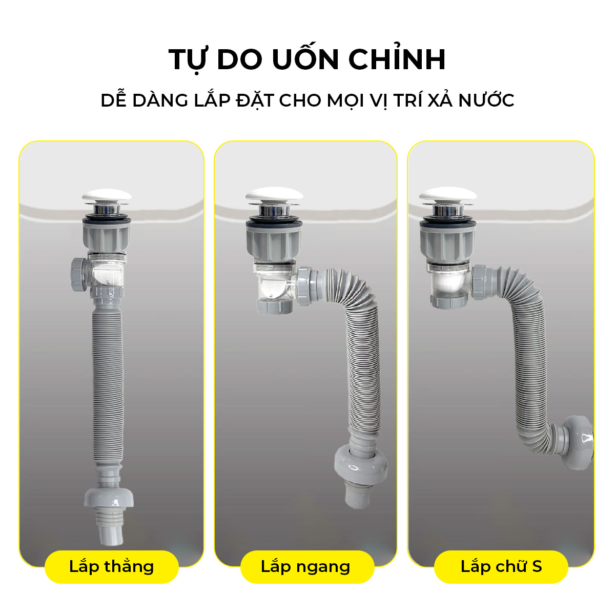 Xi phông chậu rửa tay xả nhấn mặt sứ RC-905