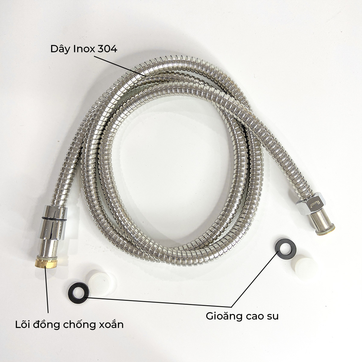 Bộ vòi hoa sen cầm tay dây Inox 304 FSI-18
