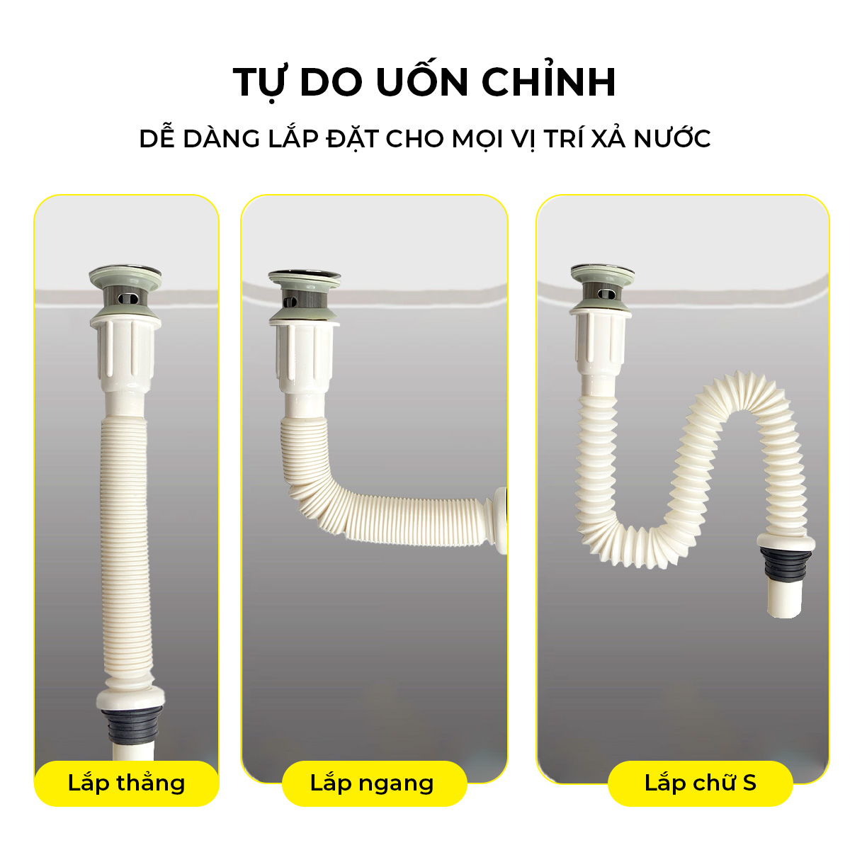 Xi phông lavabo chậu rửa tay dạng nhấn RC-901