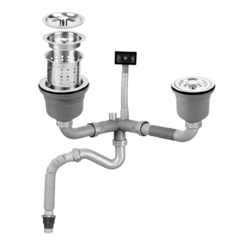 Xi phông ống xả chậu rửa chén bát 2 hố RC-251