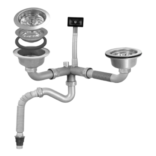 Xi phông ống xả chậu rửa chén bát 2 hố RC-252