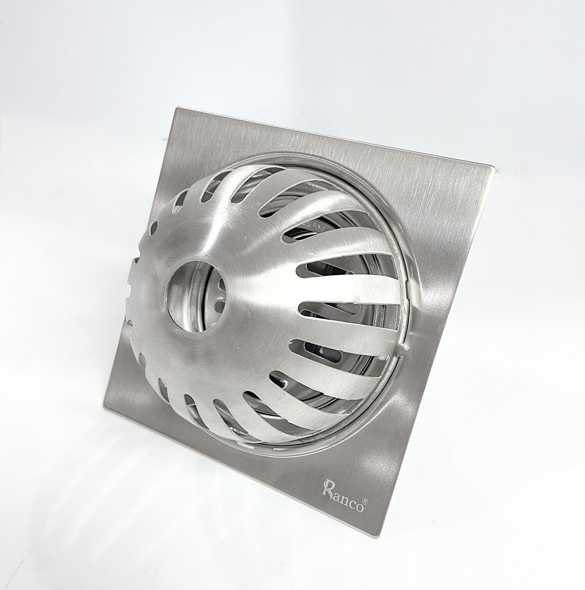 Ga thoát sàn ban công, phễu thu nước mưa sân thượng RANCO 15cm inox 304 thoát nước nhanh RO-504L