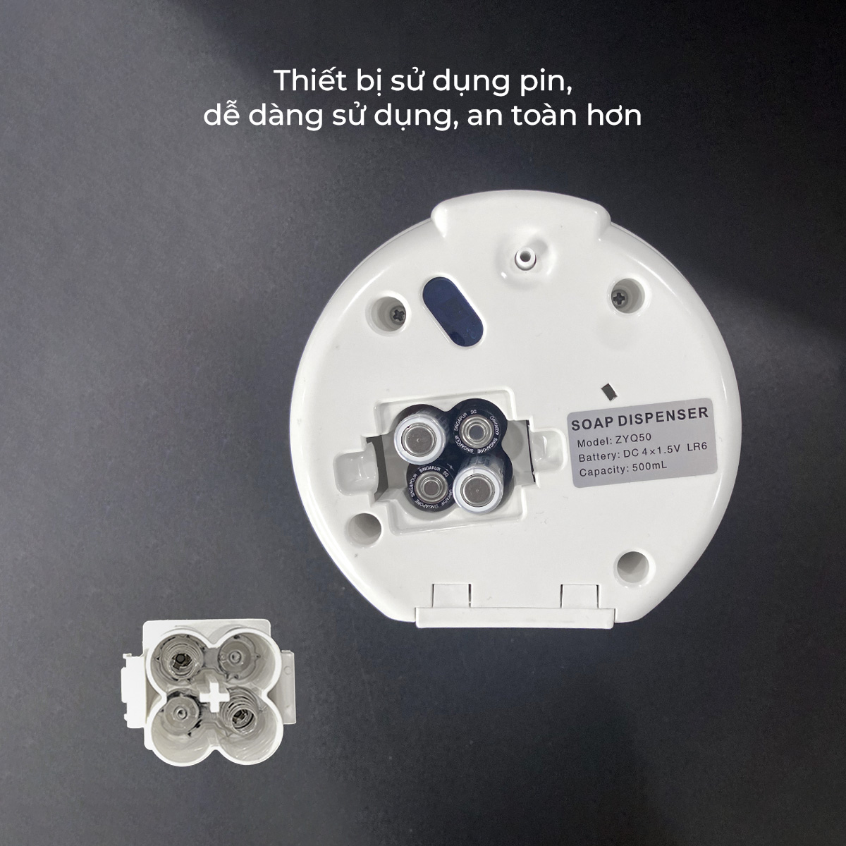 Hộp đựng nước rửa tay tự động dung tích 500ml ZYQ-50