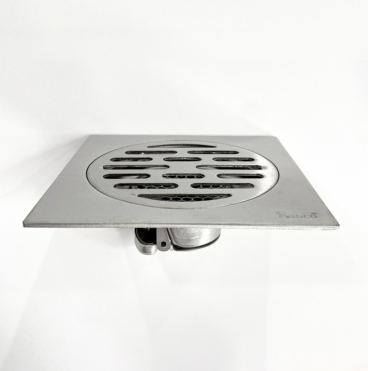 Phễu thoát sàn, ga thoát sàn ngăn mùi RANCO 15cm inox 304 ngăn rác thoát nước nhanh phi 69 RO-256A