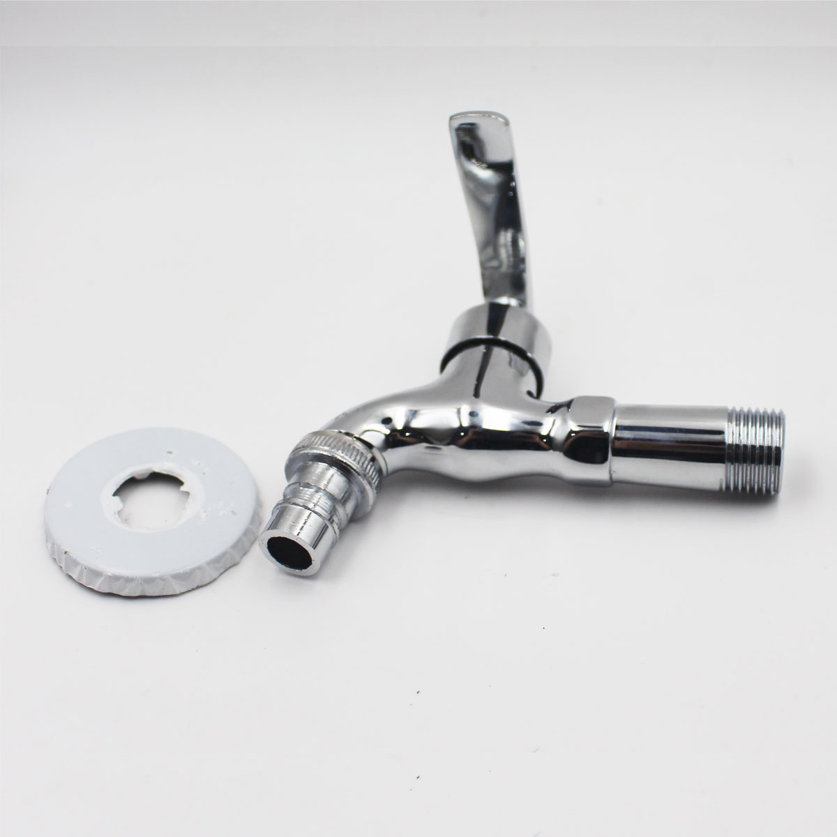 Vòi Xả Hồ Cấp Nước Máy Giặt Xả Rửa Sàn Phòng Tắm, Chất Liệu Đồng Mạ Chrome, Vòi Hồ Tay Gạt RANCO RC-12