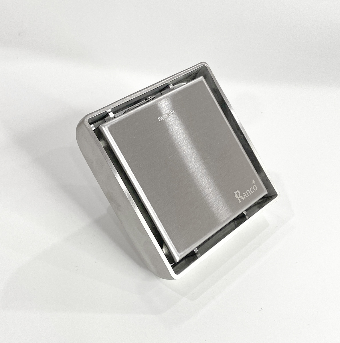 Phễu thoát sàn chống mùi hôi, ga thoát sàn RANCO inox 304 ngăn rác,thoát nước nhanh phi 45.6 RO-450G