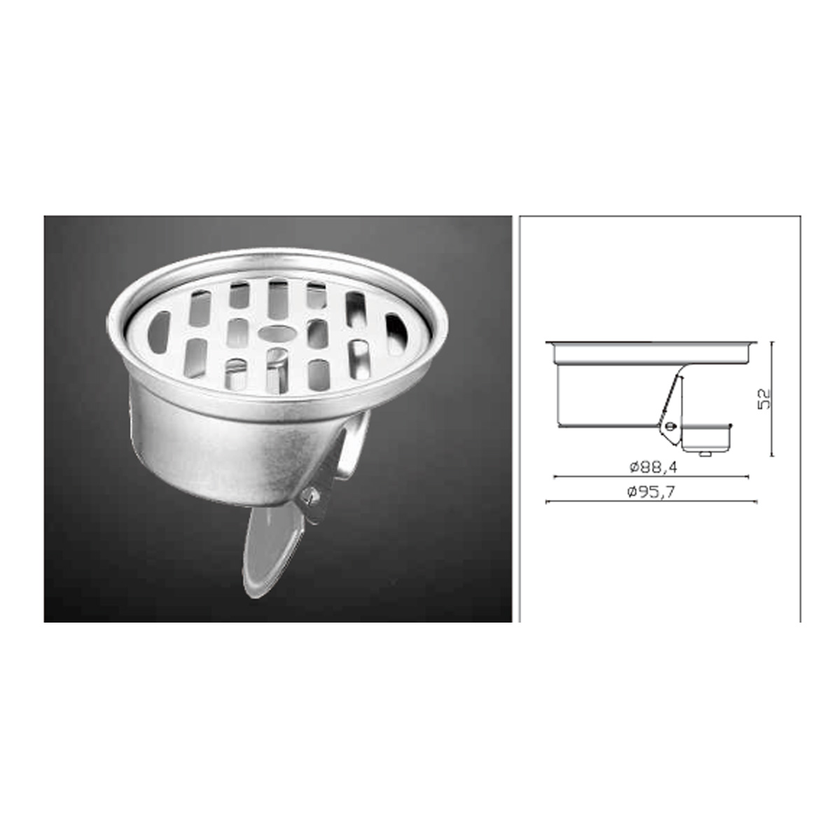 Ga thoát sàn ban công, phễu thu nước mưa sân thượng RANCO 15cm inox 304 thoát nước nhanh RO-504L