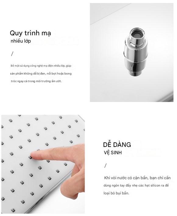 BỘ SEN CÂY TẮM ĐỨNG NÓNG LẠNH RANCO RC-B23 – VUÔNG HIỆN ĐẠI, SANG TRỌNG, TIỆN NGHI