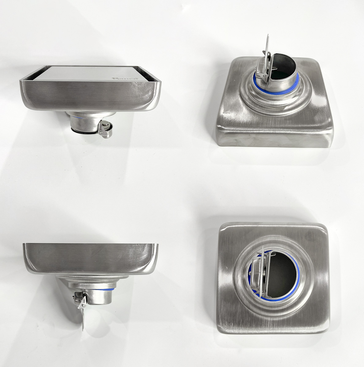Phễu thoát sàn chống mùi hôi, ga thoát sàn RANCO inox 304 ngăn rác,thoát nước nhanh phi 45.6 RO-450G
