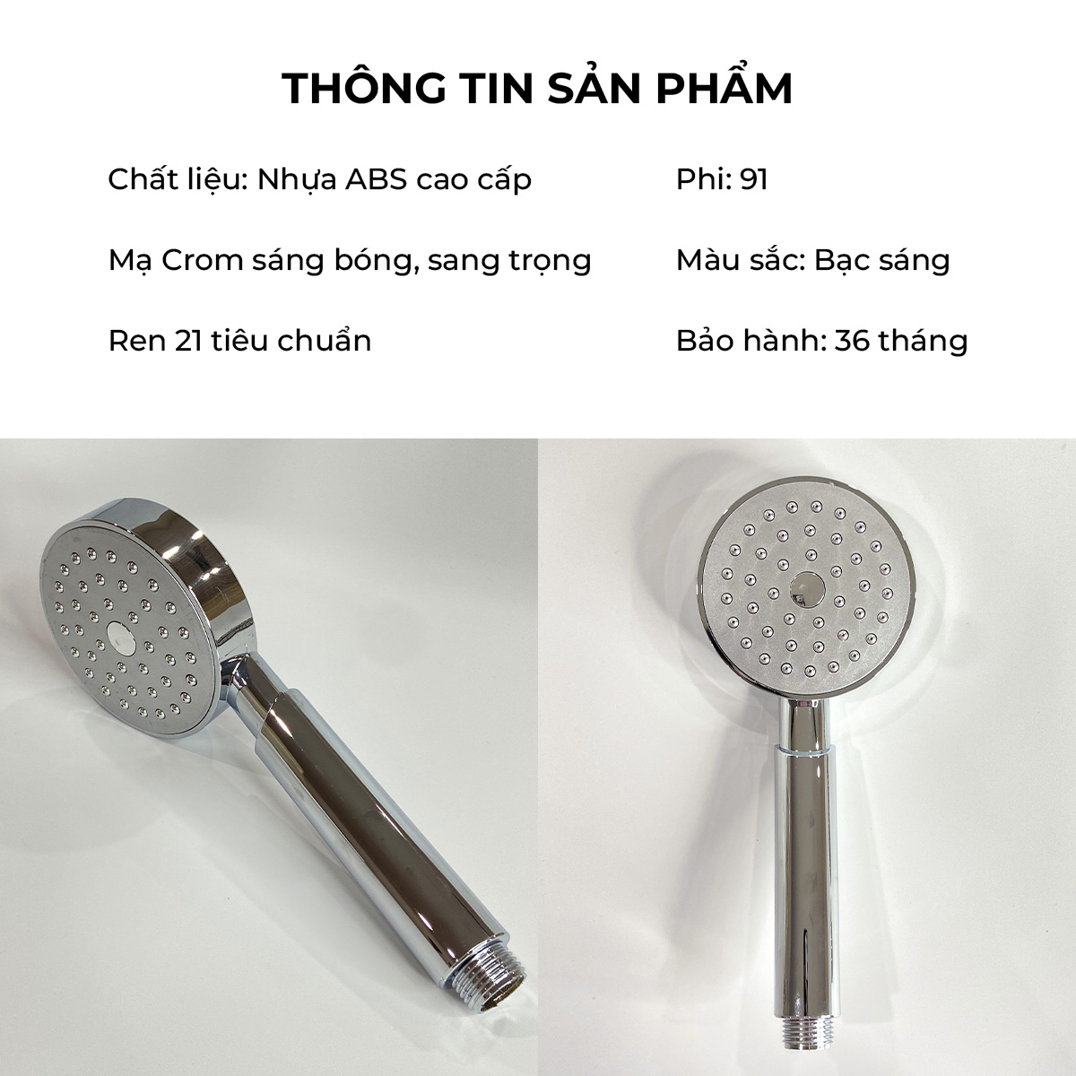 Bộ vòi hoa sen cầm tay dây Inox 304 FSI-18