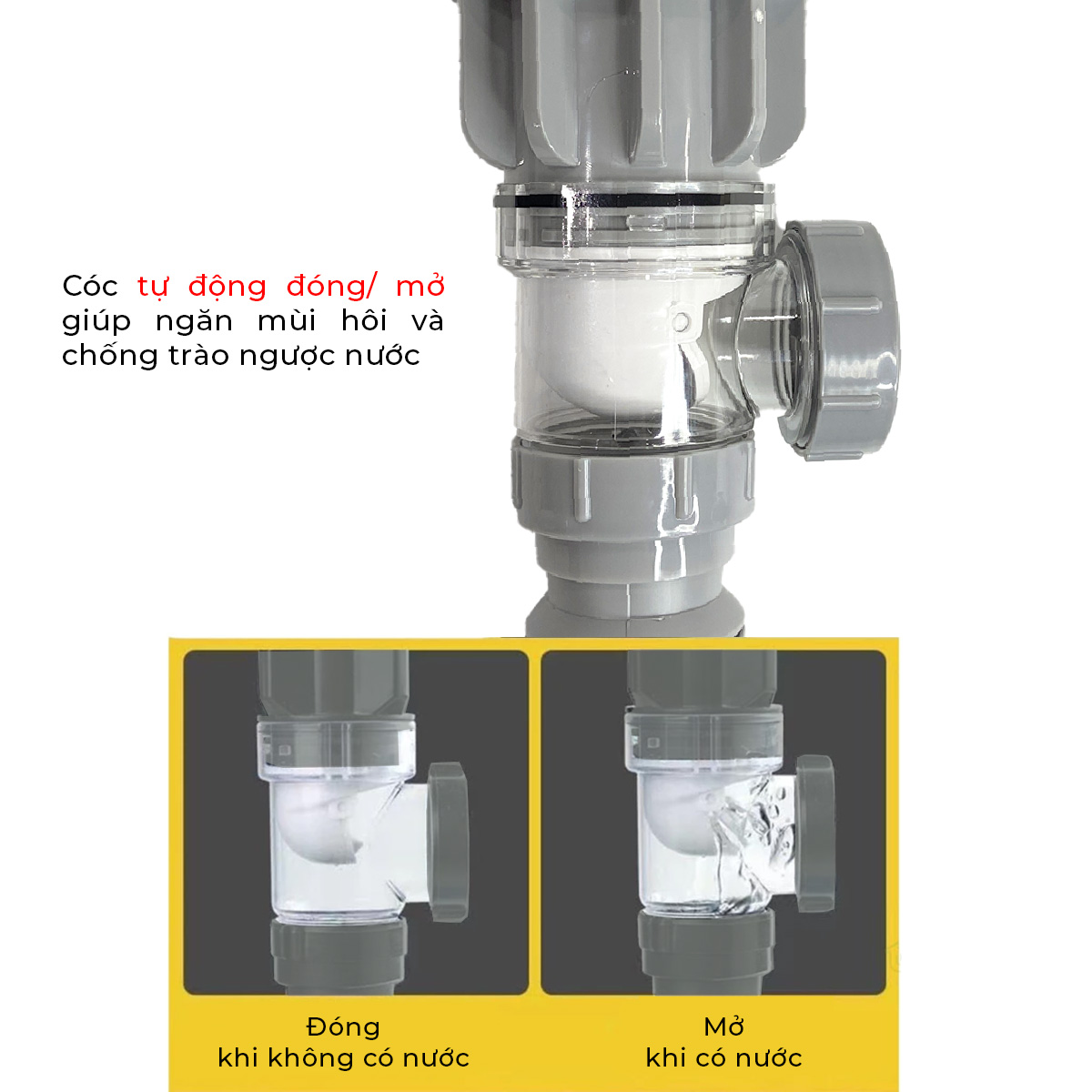 Xi phông chậu rửa tay xả nhấn mặt sứ RC-905