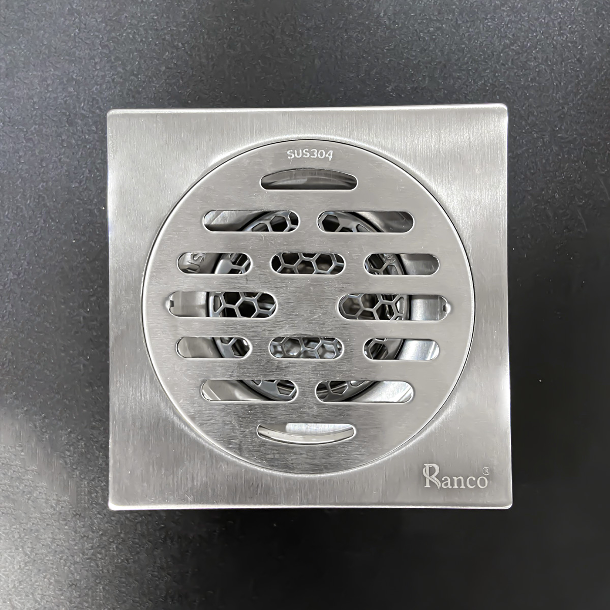 Ga thoát sàn inox 304 phi 60 phù hợp ống 76, 90, 110mm RC-255E