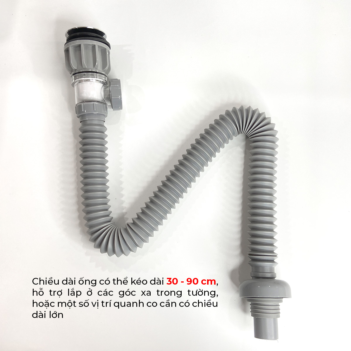 Xi phông chậu rửa tay xả lật mặt inox RC-902