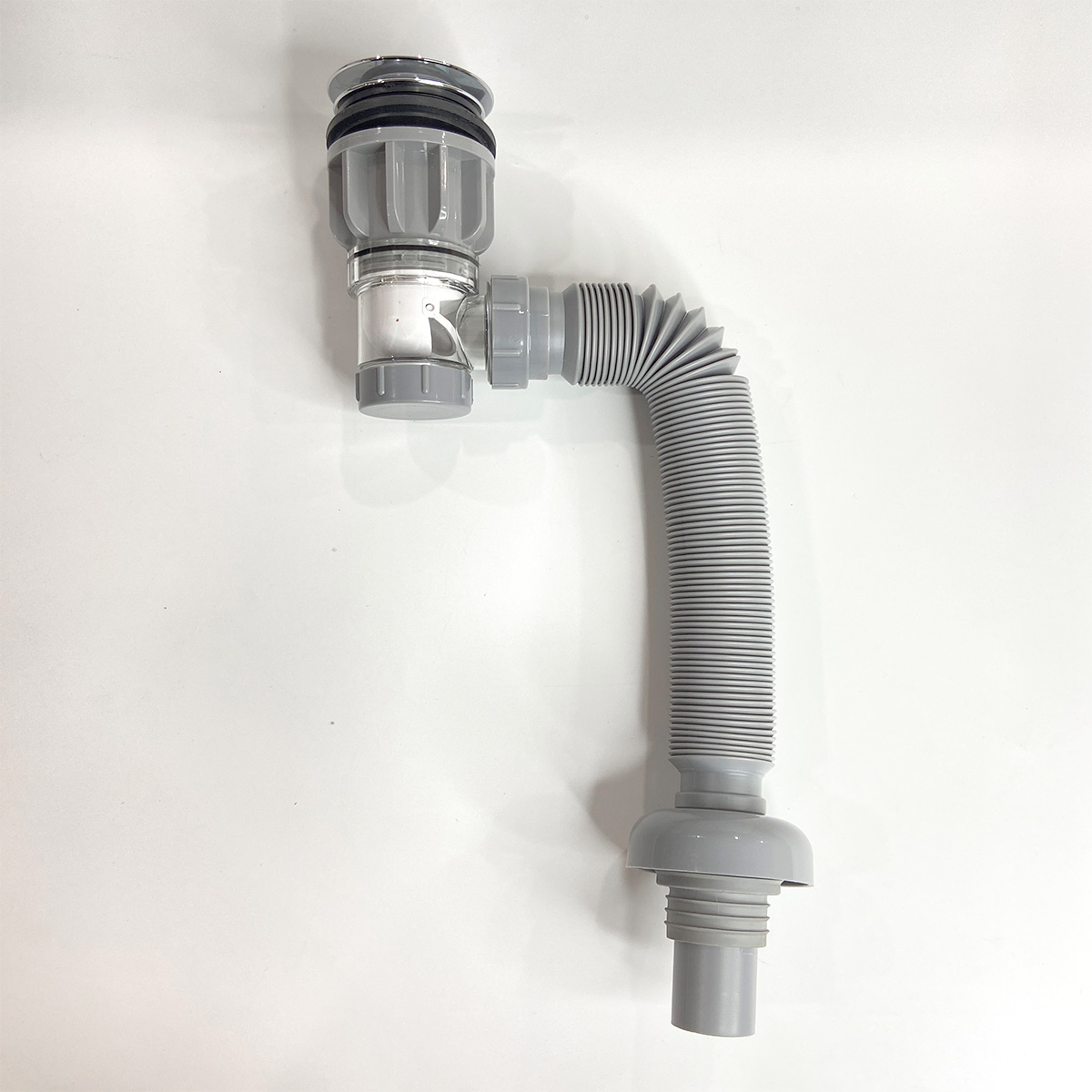 Xi phông chậu rửa tay xả nhấn mặt inox RC-903