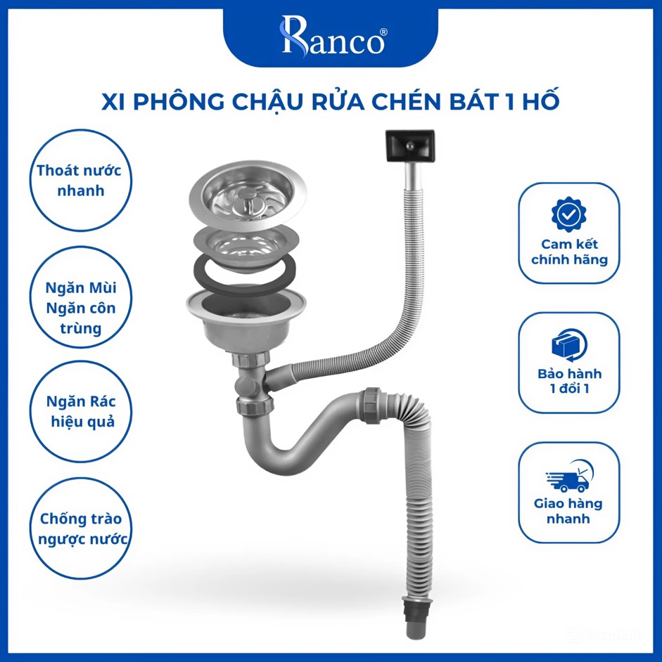 Hộp Đựng Xà Phòng Bằng Tay  Dung Dịch Sát Khuẩn, Chứa Dầu Gội, RANCO Gắn Tường Dung Tích 400ml  ZYQ40